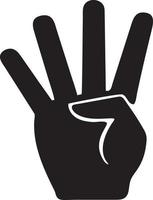 Hand icon symbol vector image. Illustration of the isolated finger hand touch human design. EPS 10