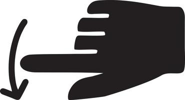 Hand icon symbol vector image. Illustration of the isolated finger hand touch human design. EPS 10