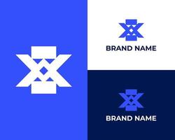 geométrico letra X moderno logo para construcción empresa logo diseño vector