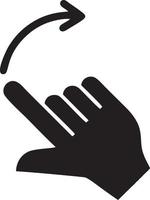 Hand icon symbol vector image. Illustration of the isolated finger hand touch human design. EPS 10