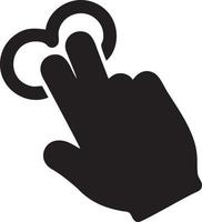 Hand icon symbol vector image. Illustration of the isolated finger hand touch human design. EPS 10