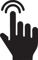 Hand icon symbol vector image. Illustration of the isolated finger hand touch human design. EPS 10