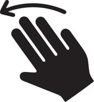 Hand icon symbol vector image. Illustration of the isolated finger hand touch human design. EPS 10