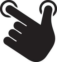 Hand icon symbol vector image. Illustration of the isolated finger hand touch human design. EPS 10