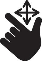 Hand icon symbol vector image. Illustration of the isolated finger hand touch human design. EPS 10