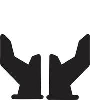 Hand icon symbol vector image. Illustration of the isolated finger hand touch human design. EPS 10