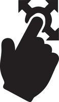 Hand icon symbol vector image. Illustration of the isolated finger hand touch human design. EPS 10