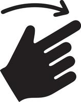 Hand icon symbol vector image. Illustration of the isolated finger hand touch human design. EPS 10