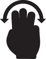 Hand icon symbol vector image. Illustration of the isolated finger hand touch human design. EPS 10