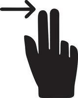 Hand icon symbol vector image. Illustration of the isolated finger hand touch human design. EPS 10