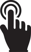 Hand icon symbol vector image. Illustration of the isolated finger hand touch human design. EPS 10