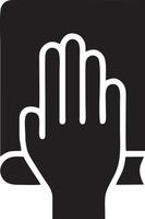 Hand icon symbol vector image. Illustration of the isolated finger hand touch human design. EPS 10