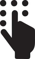 Hand icon symbol vector image. Illustration of the isolated finger hand touch human design. EPS 10