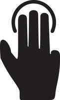 Hand icon symbol vector image. Illustration of the isolated finger hand touch human design. EPS 10