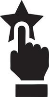 Hand icon symbol vector image. Illustration of the isolated finger hand touch human design. EPS 10