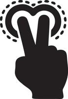 Hand icon symbol vector image. Illustration of the isolated finger hand touch human design. EPS 10