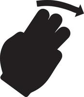 Hand icon symbol vector image. Illustration of the isolated finger hand touch human design. EPS 10