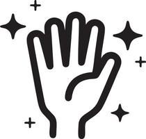 Hand icon symbol vector image. Illustration of the isolated finger hand touch human design. EPS 10