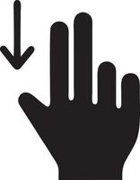 Hand icon symbol vector image. Illustration of the isolated finger hand touch human design. EPS 10