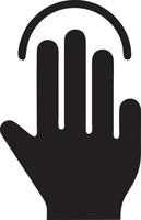 Hand icon symbol vector image. Illustration of the isolated finger hand touch human design. EPS 10