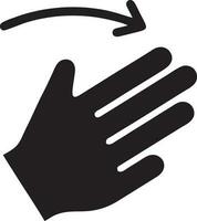 Hand icon symbol vector image. Illustration of the isolated finger hand touch human design. EPS 10