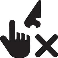 Hand icon symbol vector image. Illustration of the isolated finger hand touch human design. EPS 10