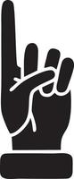 Hand icon symbol vector image. Illustration of the isolated finger hand touch human design. EPS 10