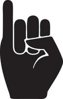 Hand icon symbol vector image. Illustration of the isolated finger hand touch human design. EPS 10