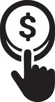 Hand icon symbol vector image. Illustration of the isolated finger hand touch human design. EPS 10