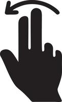 Hand icon symbol vector image. Illustration of the isolated finger hand touch human design. EPS 10