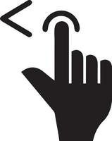 Hand icon symbol vector image. Illustration of the isolated finger hand touch human design. EPS 10