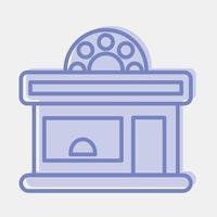 Icon cinema. Building elements. Icons in two tone style. Good for prints, web, posters, logo, site plan, map, infographics, etc. vector