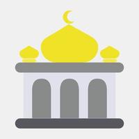 Icon mosque. Building elements. Icons in flat style. Good for prints, web, posters, logo, site plan, map, infographics, etc. vector