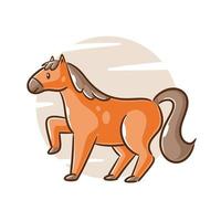 Cute horse animal cartoon design vector