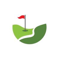 golf logo modelo icono diseño vector