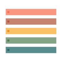 Aesthetic bullet point to do list for daily journal in pastel color vector illustration
