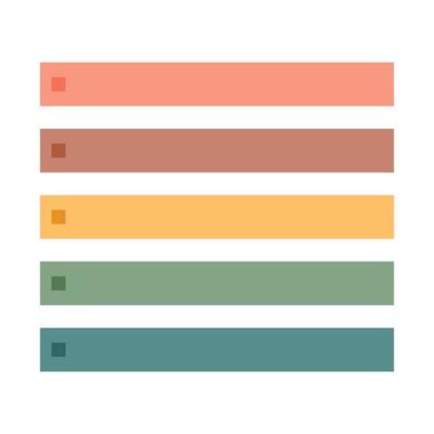 Aesthetic bullet point to do list for daily journal in pastel color vector illustration