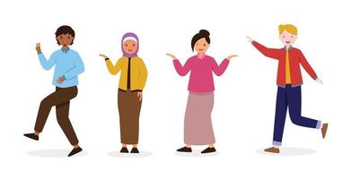 character people movement isolated vector illustration