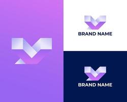 Abstract letter YK modern trendy 3d logo design template vector