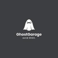 ghost garage logo design modern concept vector