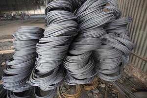 Wholesale steel rebar round, iron steel rod for construction steel bars, View rebar steel at Demra, Dhaka, Bangladesh. photo