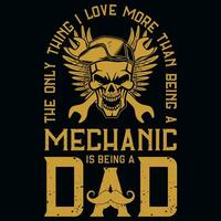 Mechanic graphics tshirt design vector