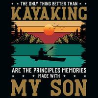 Kayaking graphics tshirt design vector