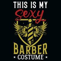 Barber tshirt design vector