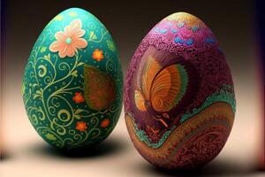 Decorative Colorful Easter eggs images for Easter day photo
