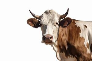 Cow With A White Background. photo