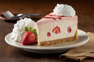 Classic Strawberry Cheesecake. photo