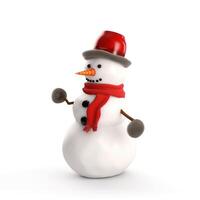 Snowman With A White Background. photo