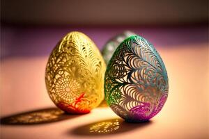 Decorative Colorful Easter eggs images for Easter day photo