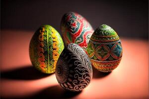 Decorative Colorful Easter eggs images for Easter day photo